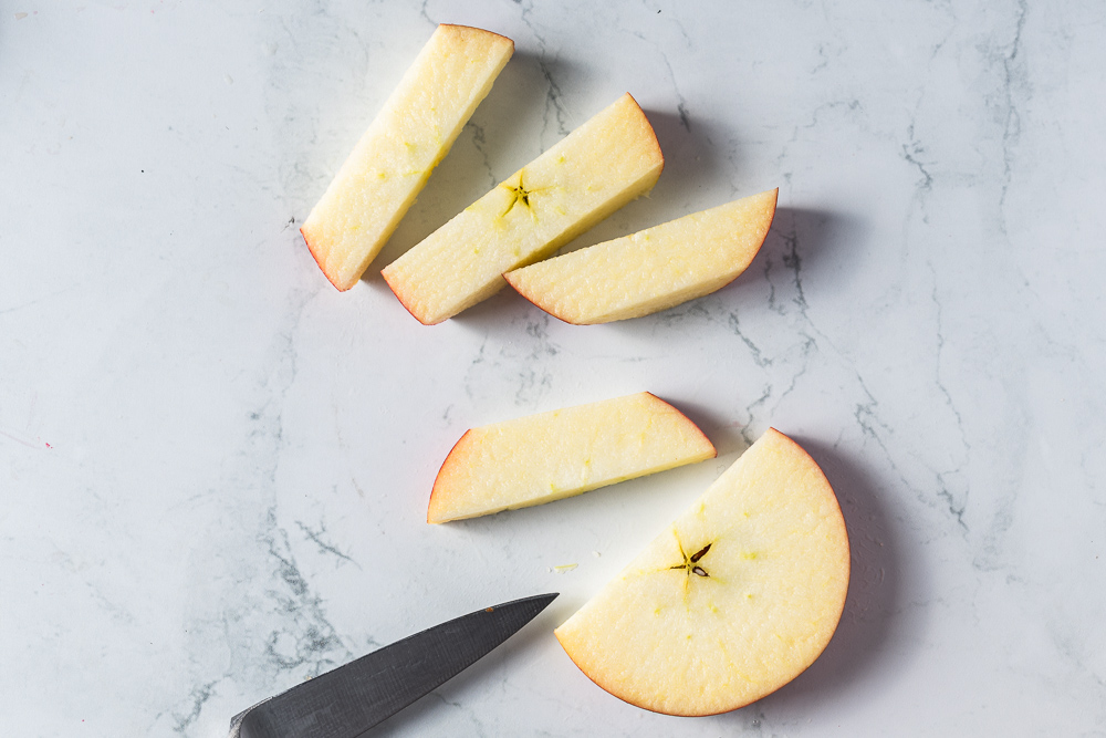 Shaved Slice apple cutting method